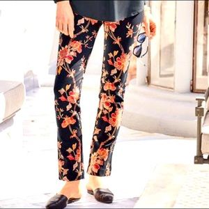 Indian Rose Ponte Pants, size small